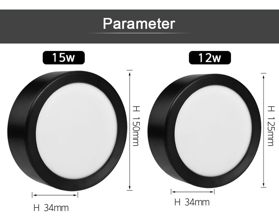 Surface Mounted LED downlight 7W 9w 12W 15W Ceiling Lamps Ultra Thin Driverless led spot lights 220V Ceiling Fixtures Lighting