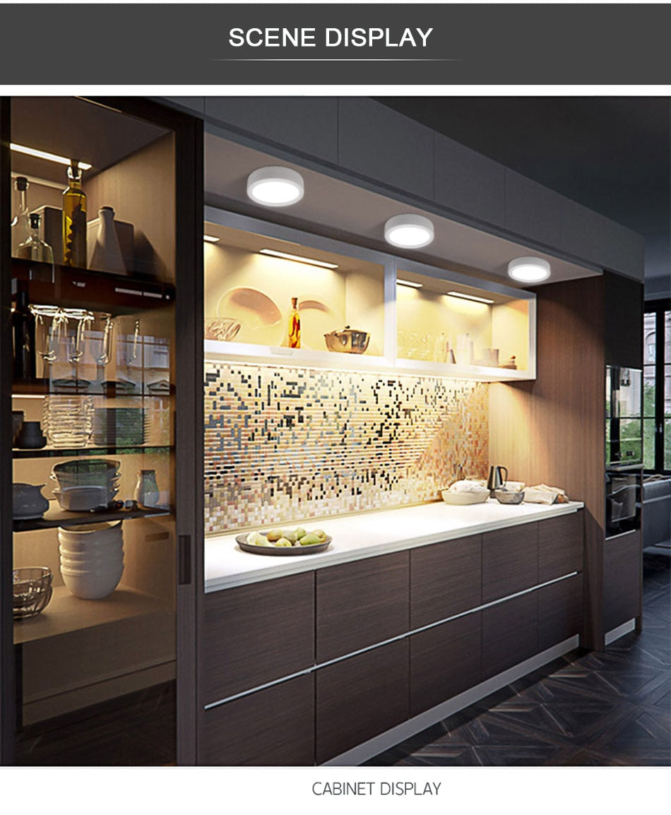 Surface Mounted LED downlight 7W 9w 12W 15W Ceiling Lamps Ultra Thin Driverless led spot lights 220V Ceiling Fixtures Lighting