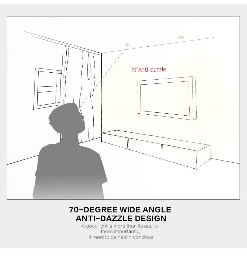 Aisilan LED Downlight Angle Adjustable Built-in 7W Chip Spot light Aluminum Lamp for Indoor Lighting AC90-260V