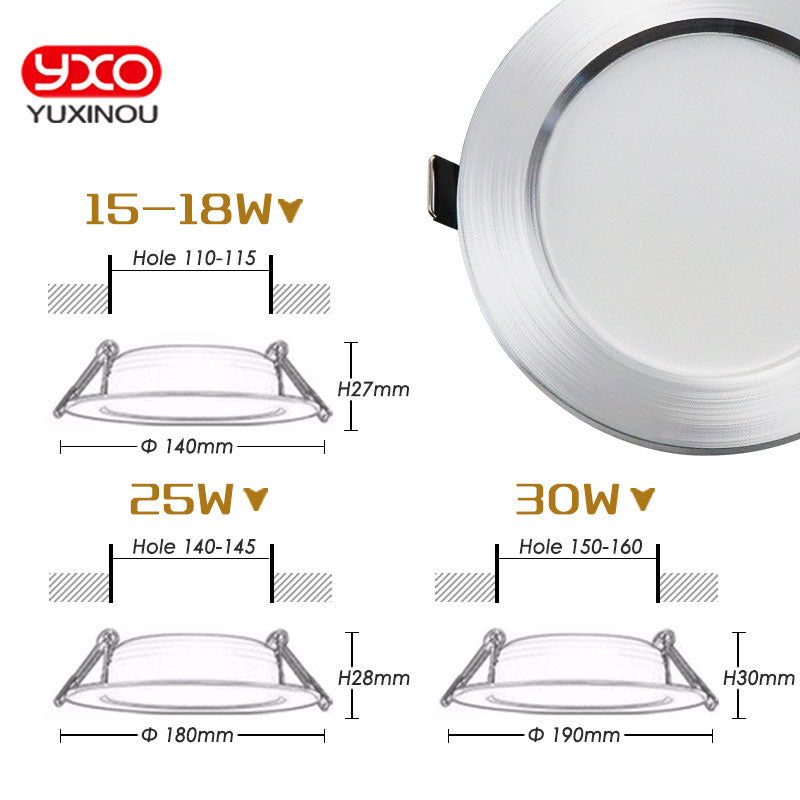 Dimmable Led Downlights 5W 7W 9W 12W 110V 220V Waterproof LED Ceiling Downlight Lamps Led Ceiling Lamp Home Indoor Lighting