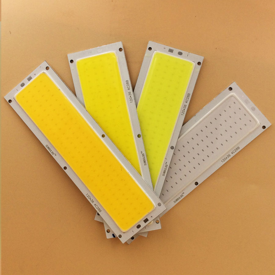 Big Promotion !!! Ultra Bright 1300LM 12W COB LED Light Strip 12V DC for DIY 12V Lights Work Lamps Home Bulbs 120*36MM COB Chip