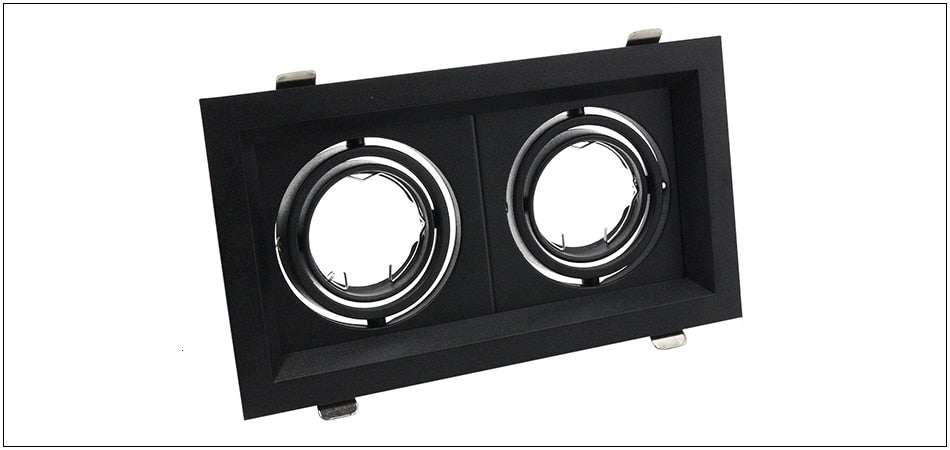 Grille Light Three LED Downlight Frame Fixtures MR16 Fitting 12-260V Recessed GU10 Bulb Replaceable Downlights