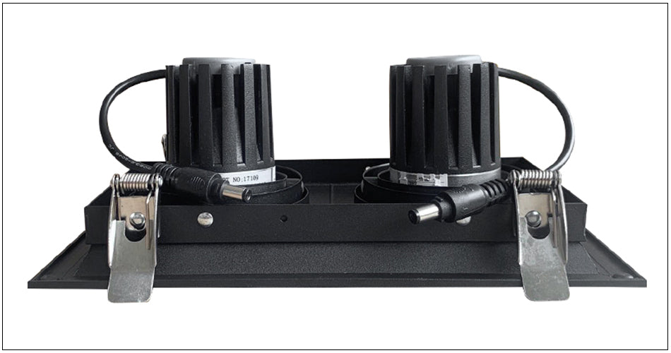 Grille Light Three LED Downlight Frame Fixtures MR16 Fitting 12-260V Recessed GU10 Bulb Replaceable Downlights