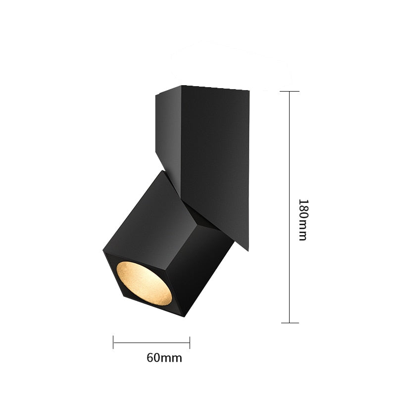 NEW fashion Art cube Ceiling Surface Mounted RA93 7W 12W 15W LED Downlight Light Adjustable irradiation angle