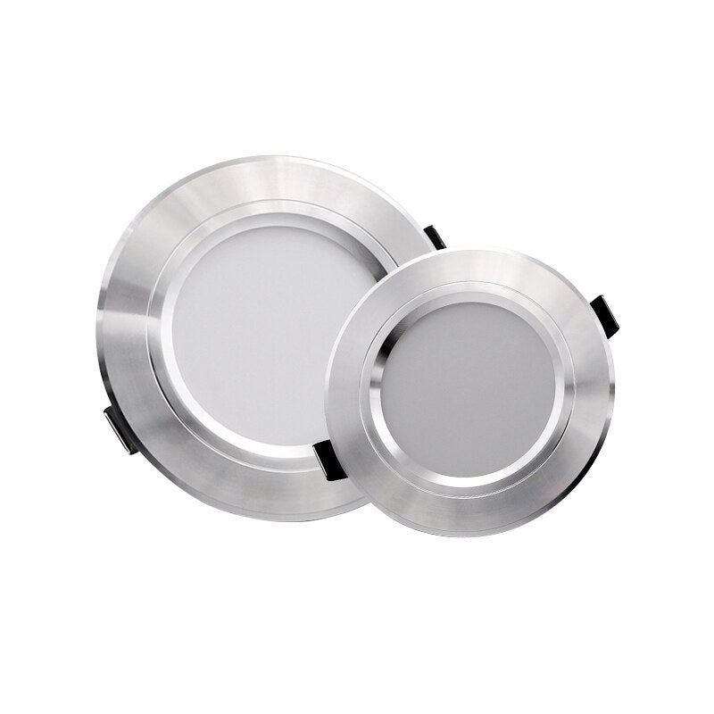 LED Downlight AC 220V 230V 240V Silver Body Ceiling light 5W 9W 12W 15W 18W Led spotlight for living room