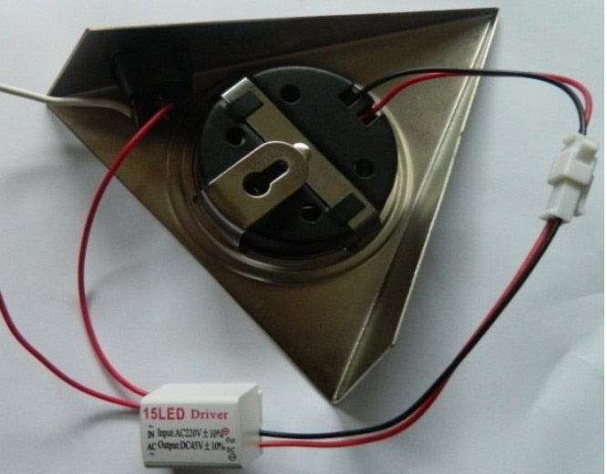 Hot LED Closet Cabinet Lamp Kitchen Under Cabinet Lighting Triangle Led Light Stainless Steel Downlight for Wardrobe Cupboard