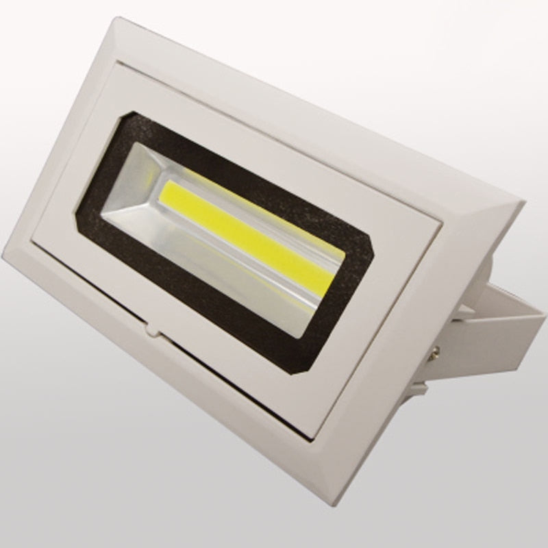 LED 5pcs/lot Downlight 50W COB Spot Rectangular Recessed Ceiling Downlight Rotatable Adjustable Downlight