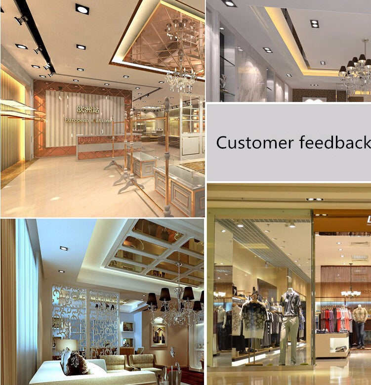 LED 2*15W Warm Cold White Double COB LED Downlight With Power Driver 30W COB LED Recessed Light 275*145mm AC85-265V