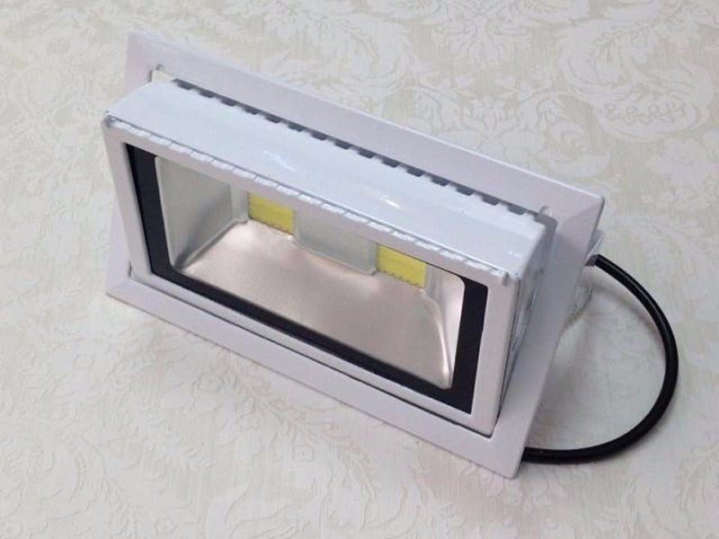 LED Downlight 40w 50W 4pcs/lot COB Rectangular Recessed Ceiling Down Light Rotatable Adjustable Downlight Indoor Lighting