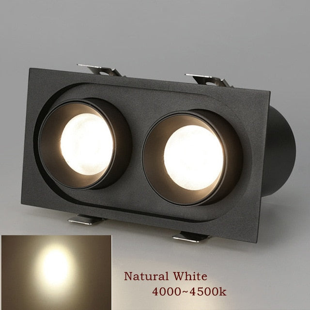 Telescopic Recessed LED Downlight Indoor LED Ceiling Lamp 14W 20W Dimmable High Brightness LED Spot Lamp 360° Rotation Lighting