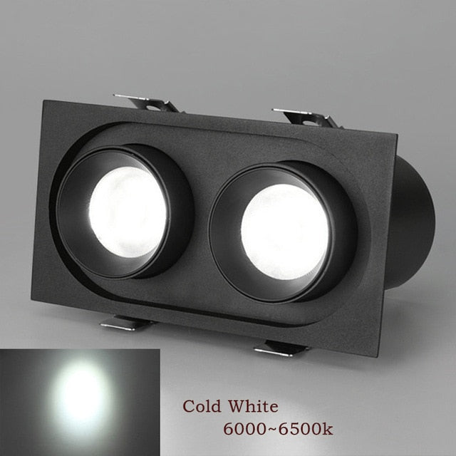 Telescopic Recessed LED Downlight Indoor LED Ceiling Lamp 14W 20W Dimmable High Brightness LED Spot Lamp 360° Rotation Lighting