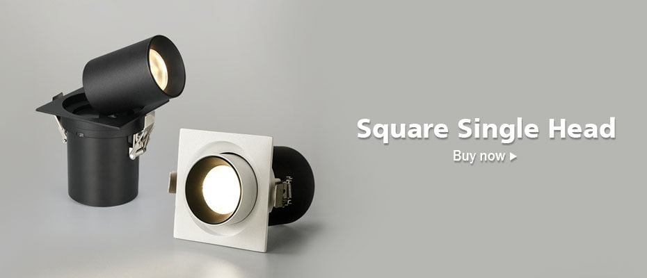 Telescopic Recessed LED Downlight Indoor LED Ceiling Lamp 14W 20W Dimmable High Brightness LED Spot Lamp 360° Rotation Lighting