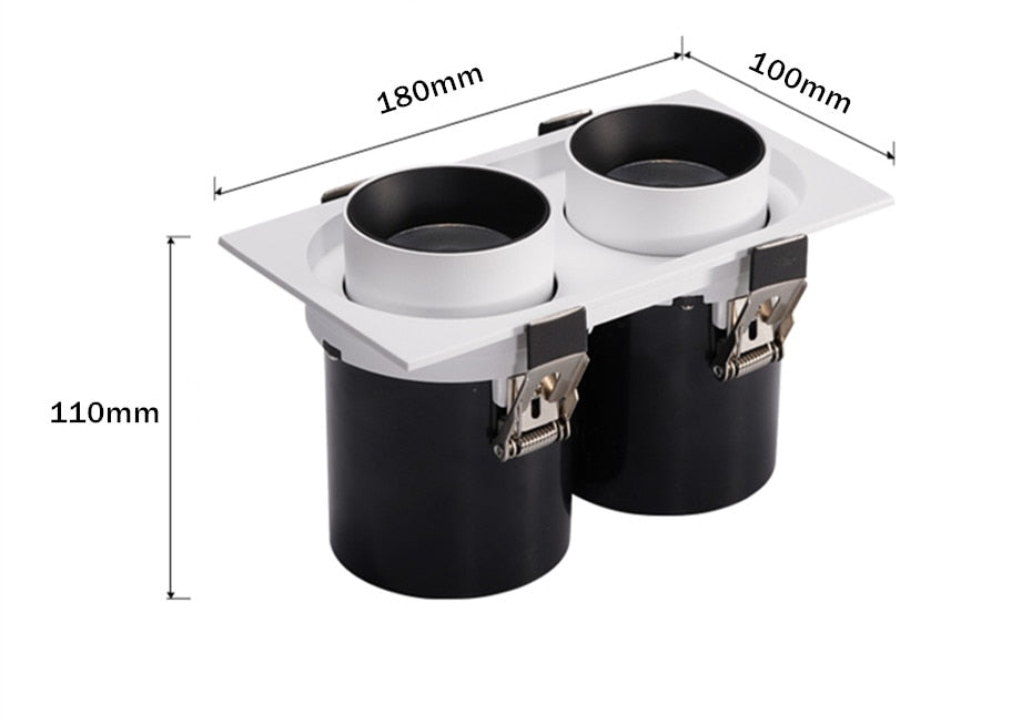 Telescopic Recessed LED Downlight Indoor LED Ceiling Lamp 14W 20W Dimmable High Brightness LED Spot Lamp 360° Rotation Lighting