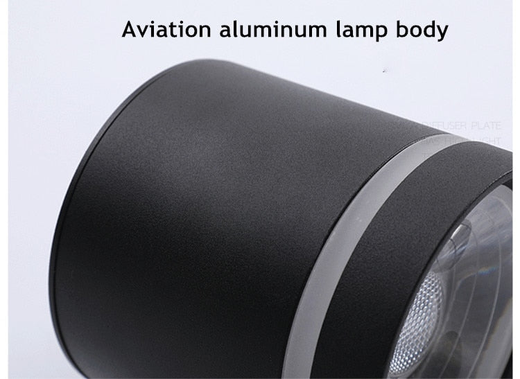 Dimmable Cylinder LED Downlights 10W 12W 15W COB LED Ceiling Spot Lights AC85~265V LED Background Lamps Indoor Lighting