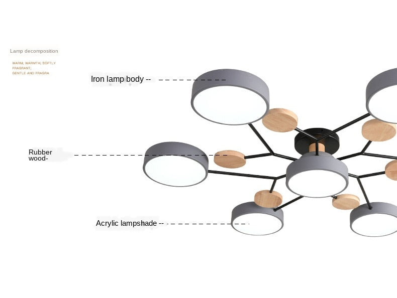 Modern living room LED ceiling lamp bedroom dining room lighting bathroom hotel chandelier factory direct sales