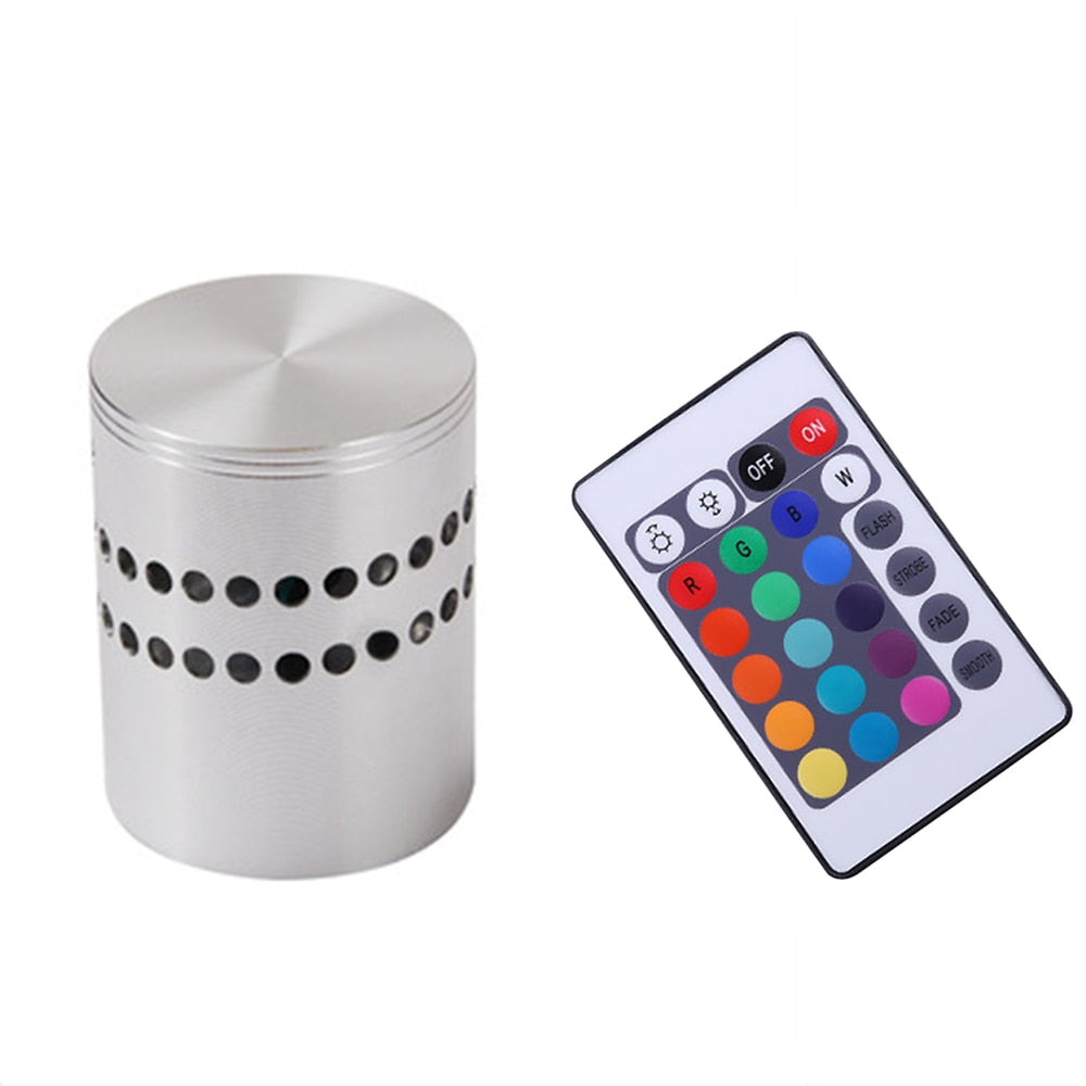 DBF Modern LED Ceiling Light 3W RGB Porch Lamp Surface Mount Flush Lighting Fixture Balcony Corridors Living Room KTV Bar Decor