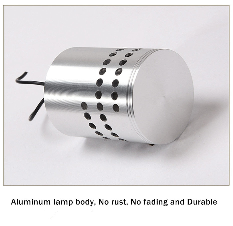 DBF Modern LED Ceiling Light 3W RGB Porch Lamp Surface Mount Flush Lighting Fixture Balcony Corridors Living Room KTV Bar Decor