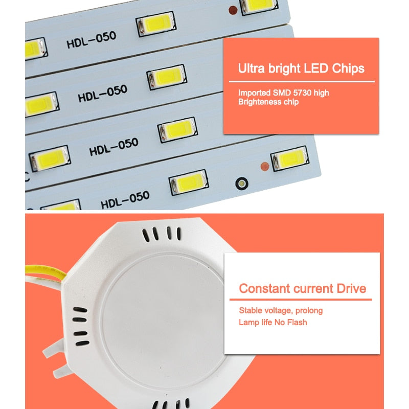 Led Downlight Accessory Octopus Magnetic plate Ring Light Led Lamp 12W 16W 20W 24W 220V For Ceiling Lamp Absorb dome Replace