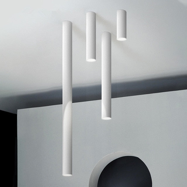 DBF Nordic Europe LED Surface Mounted Ceiling Spot Light 5W White/Black AC85-265V Long Tube Kitchen Bar Living room Home Indoor