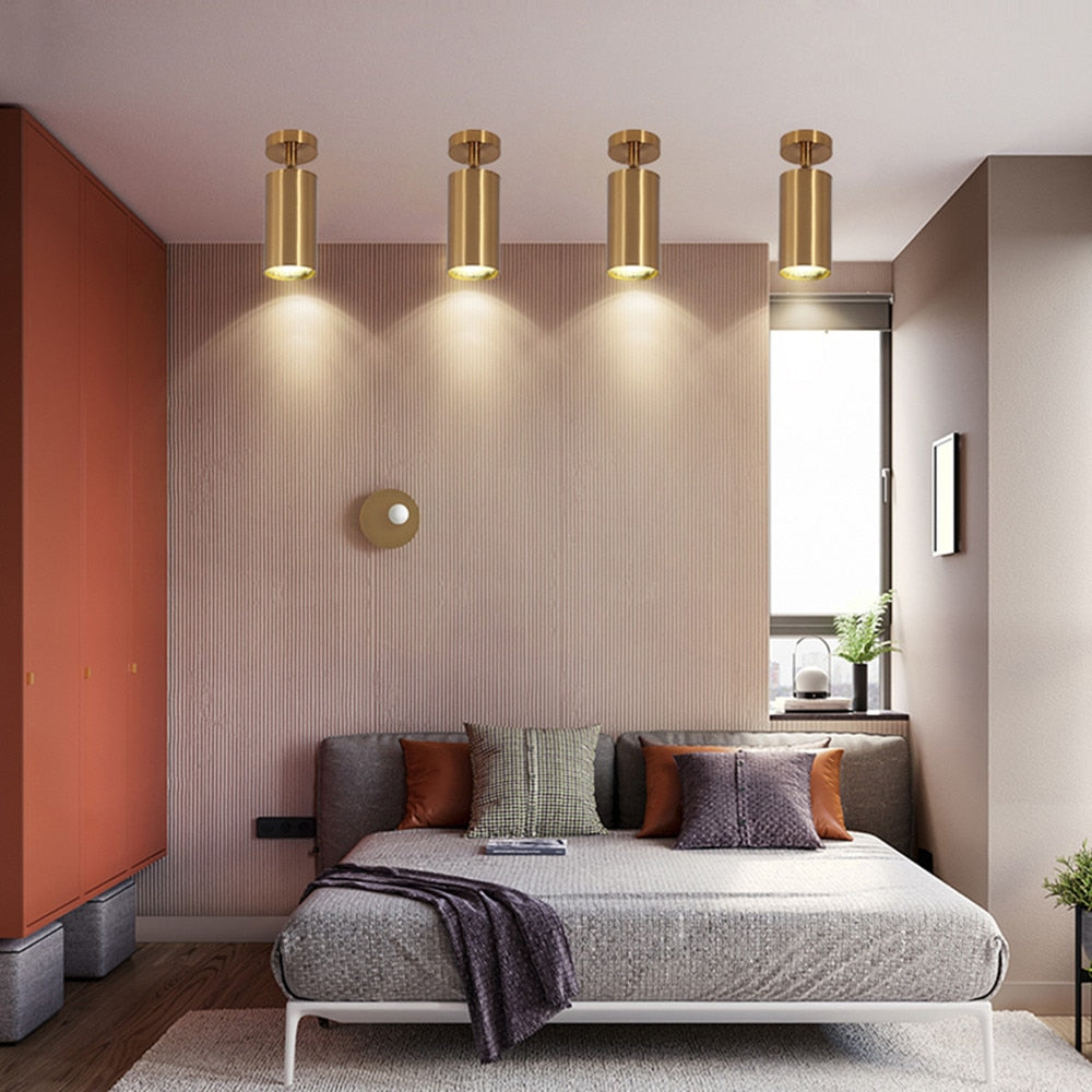 DBF 360 Degree Rotatable Surface Mounted Ceiling Downlight with GU10 LED Bulb Ceiling Spot Light for Kitchen Pic TV Background