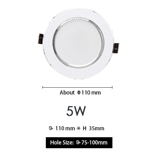 RGB LED Downlight 5W 11cm 10W 12cm Remote Control Dimmable Round Recessed Lamp Colorful Party Bar AC110V 220V 230V Spot Lighting