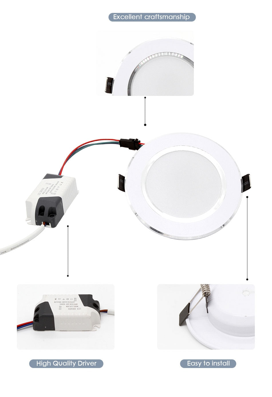 RGB LED Downlight 5W 11cm 10W 12cm Remote Control Dimmable Round Recessed Lamp Colorful Party Bar AC110V 220V 230V Spot Lighting