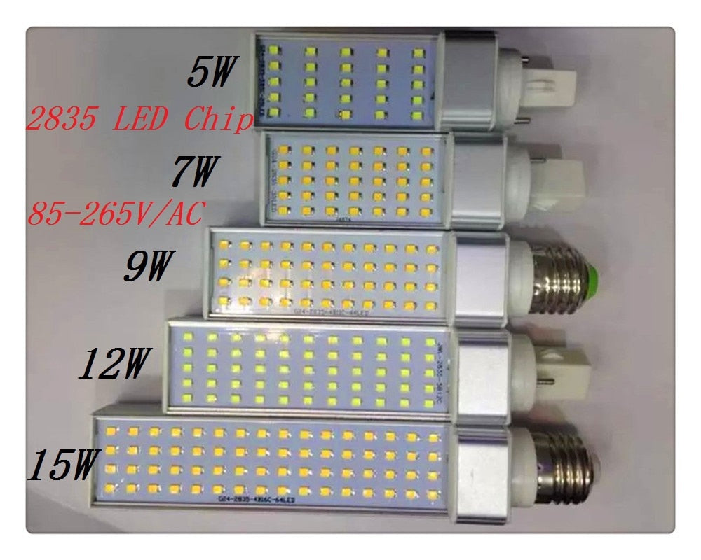 LED Lampada E27 G24 G23 PL led Corn lamp bombillas for downlight luz velas frio PLC 5W 7W 9W 12W 15W Bulb Light 85-265V/AC