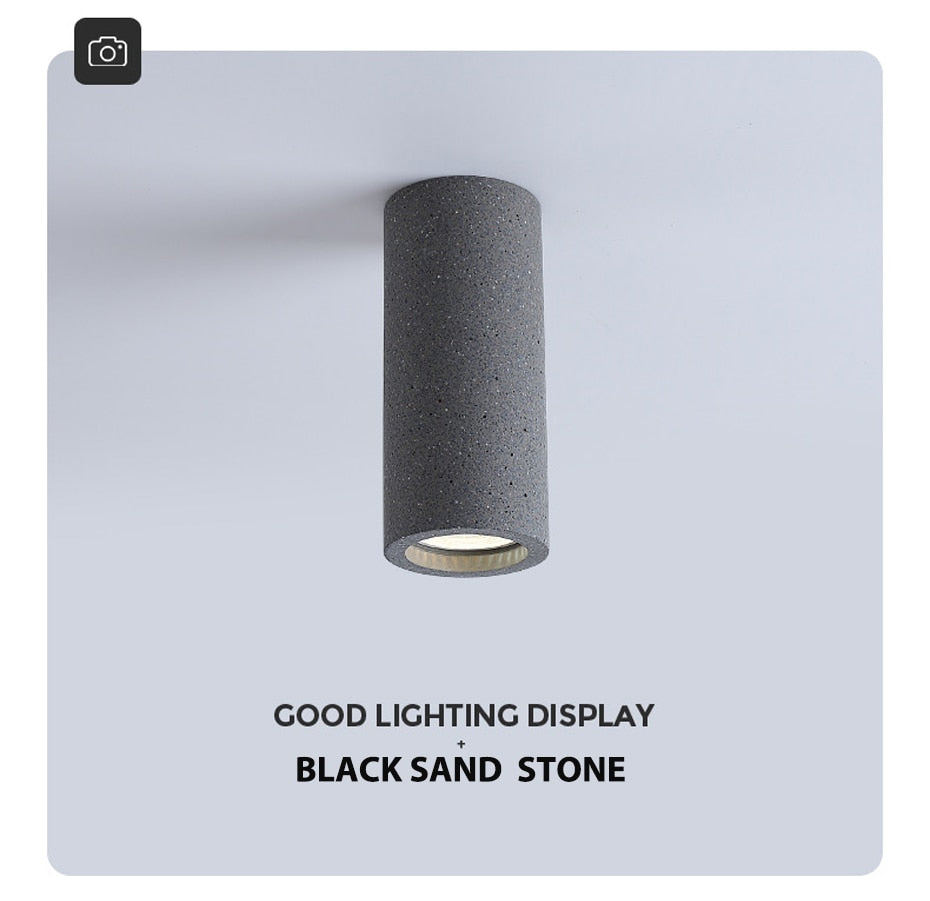 Industrial Style Cement Spotlight Bedside Hanging Wire GU10 Foyer Restaurant Coffee Decoration Downlight Retro Spotlights