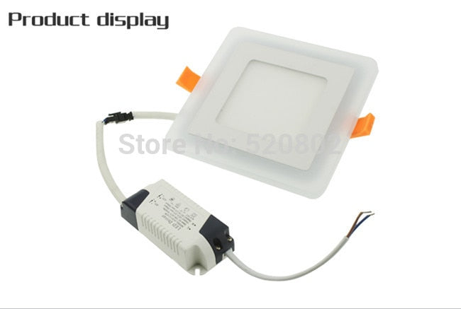 LED Panel light 6W 9W 16W 24W 3Model Red green Bule LED Panel Light Double Color LED Ceiling Recessed Down Lamp for Indoor Lights