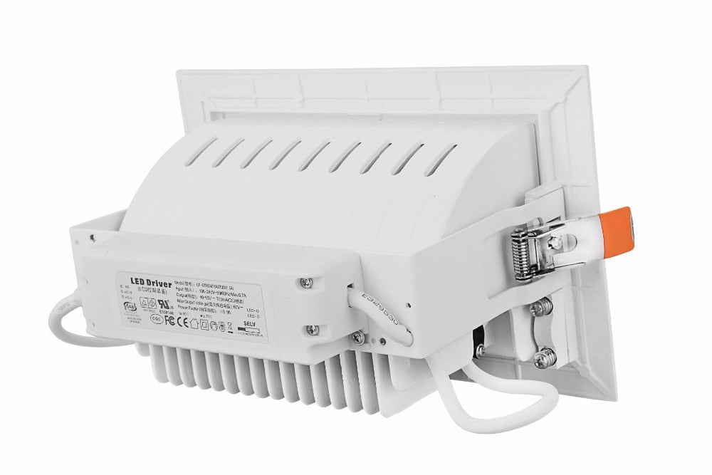 DHL 2pcs/lot 50W Indoor LED Flood Light High-Quality 50W Rectangular LED Downlight Rotate Angle AC110-260V