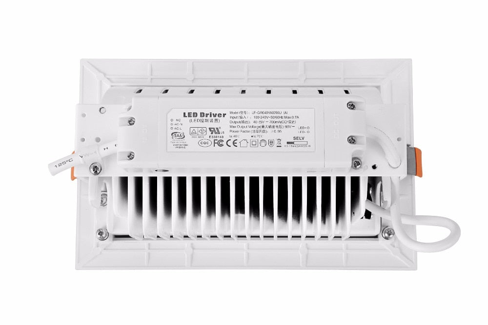 DHL 2pcs/lot 50W Indoor LED Flood Light High-Quality 50W Rectangular LED Downlight Rotate Angle AC110-260V