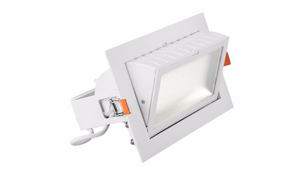 DHL 2pcs/lot 50W Indoor LED Flood Light High-Quality 50W Rectangular LED Downlight Rotate Angle AC110-260V