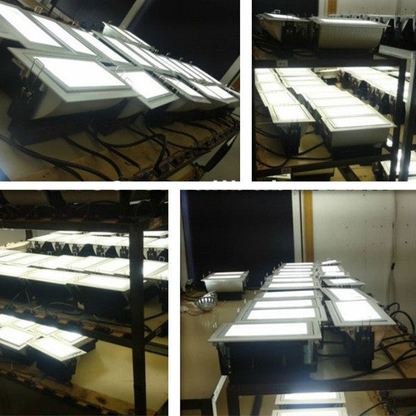 DHL 2pcs/lot 50W Indoor LED Flood Light High-Quality 50W Rectangular LED Downlight Rotate Angle AC110-260V