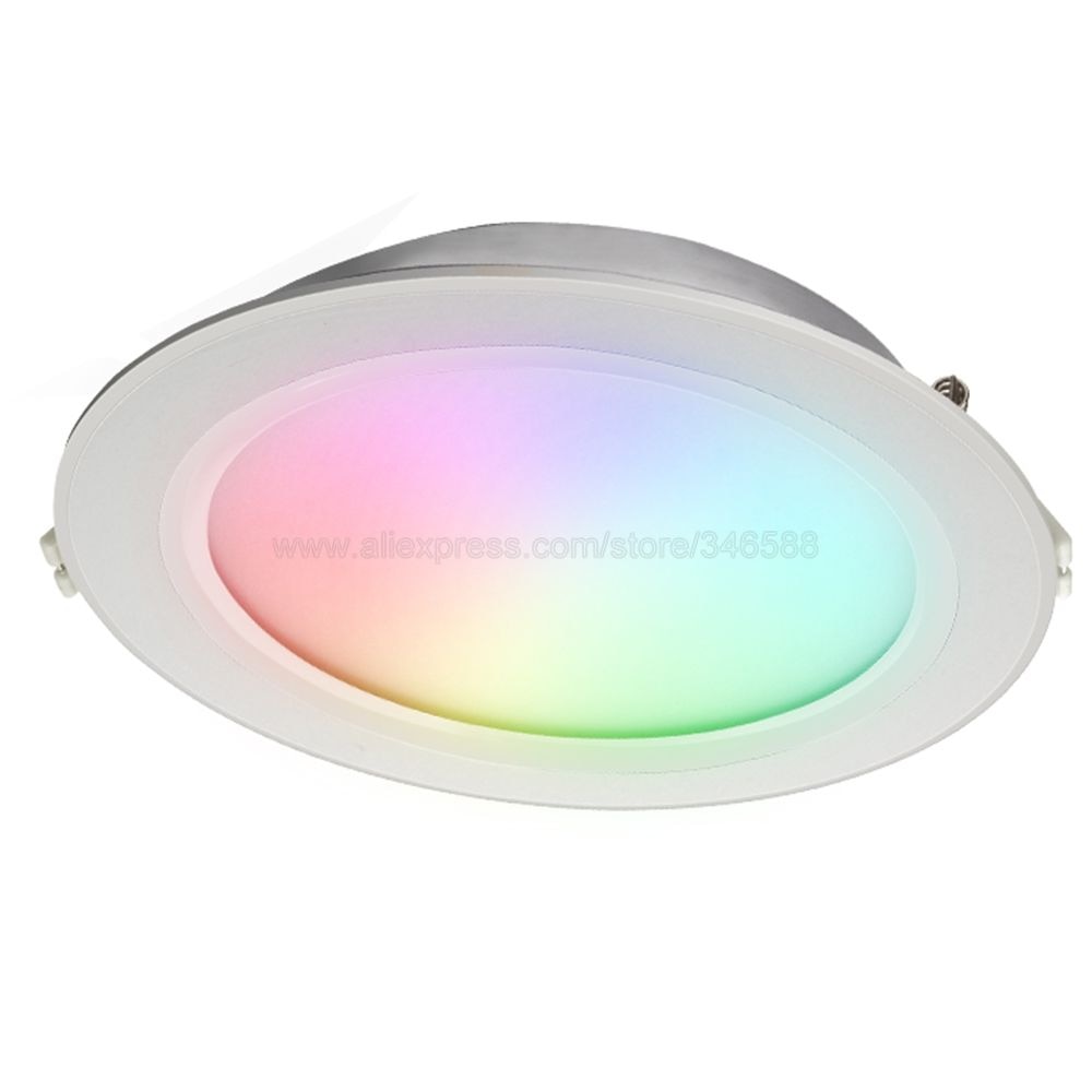 Mi.Light 4x 12W RGB + CCT Downlight with Driver AC85-260V FUT066 +1x WiFi iBox1 Lamp +1x 2.4G Wireless RF 4-Zone Touch Remote