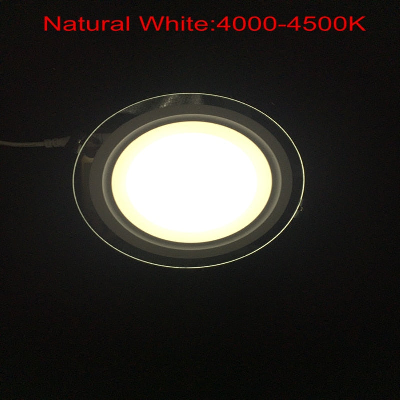 LED Dimmable 20pcs 9W Recessed Panel Light SMD 5630 Celing Lamp Round Spot Lights Lamps LED Panel Downlight With Glass Cover