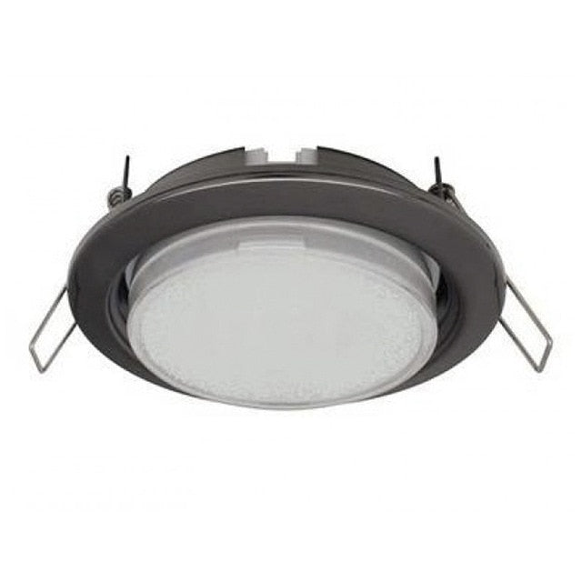 GX53 H4 Recessed Ceiling Downlight Round Spotlight Cut Hole Spot Lamp Fitting Frame Bulb Replaceable GX53 Sockets