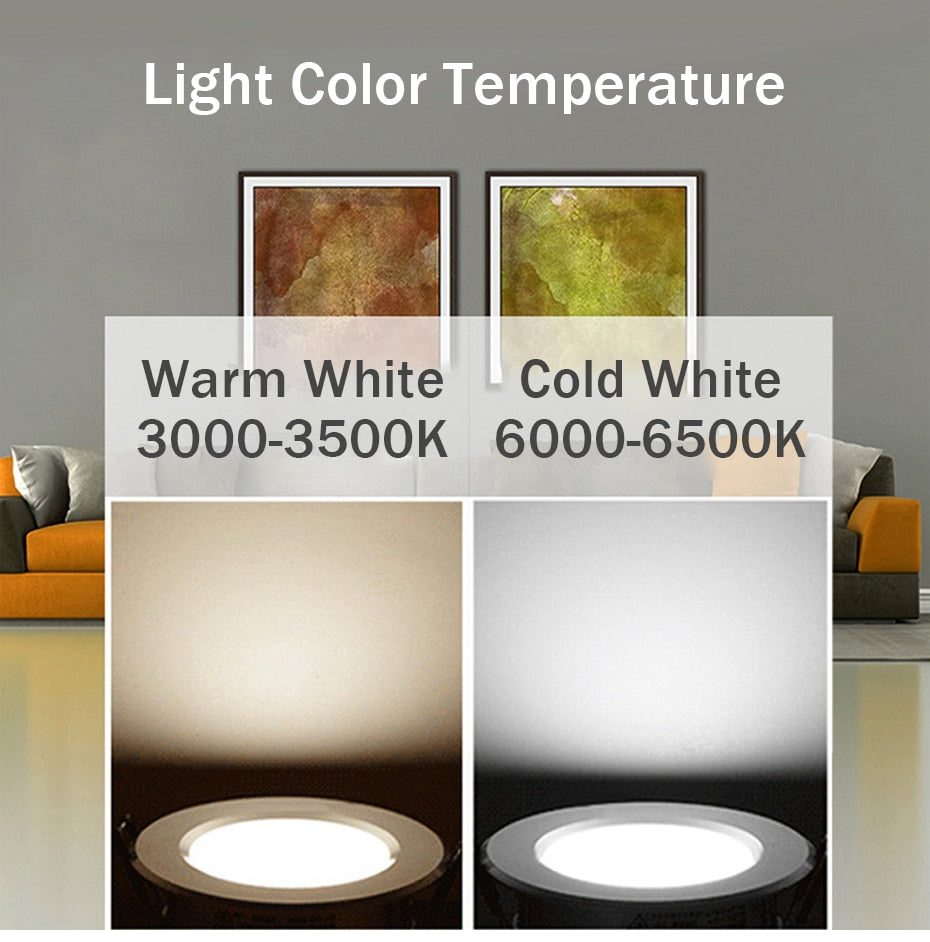 10pcs/Lot Round White SMD 2835 LED Recessed Downlight 3W 5W 7W 9W 12W Driverless AC220V Ceiling Spot Light Indoor Lighting