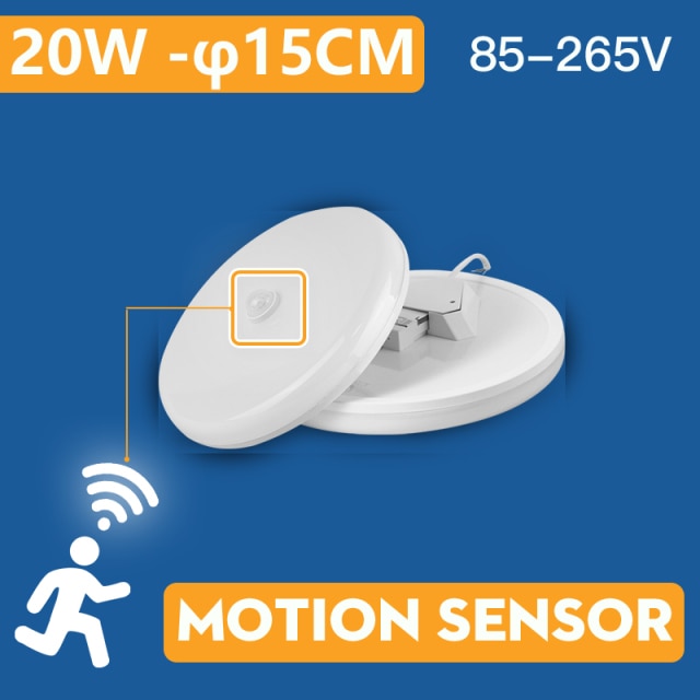 Motion Sensor Led Ceiling Light Fixtures Surface Mounted Ceiling Lamp 12W 18W 30W 50W Panel Night Light 220V For Home Bedroom