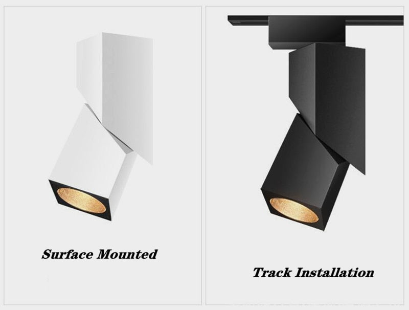Folding 360° Rotation Dimmable LED Downlights 15W/20W COB LED Ceiling Spot Lights 85~265V LED Background Lamps Indoor Lighting