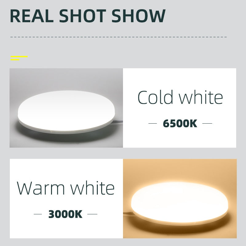 LED Panel Light 15W 20W 30W 50W Round Downlight 220v LED Surface Ceiling Lights Modern Ceiling Lamp For Kitchen Lighting