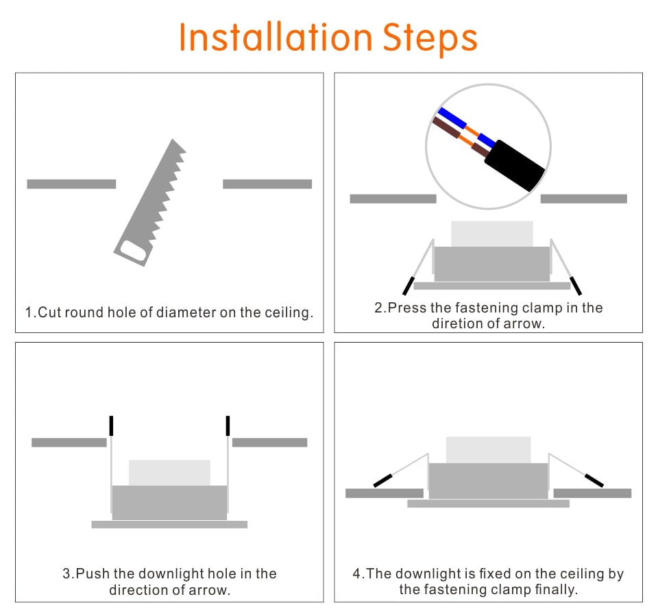 LED Downlight 220V 230V 240V Round Recessed Lamp 3W 5W 7W 9W 12W Led Bulb Bedroom Kitchen Indoor LED Spot Lighting