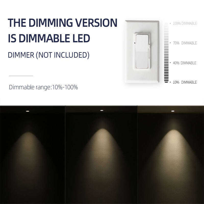 Aisilan LED recessed downlight Frameless anti-glare for living room corridor bedroom cutout size 8cm spot light lamp