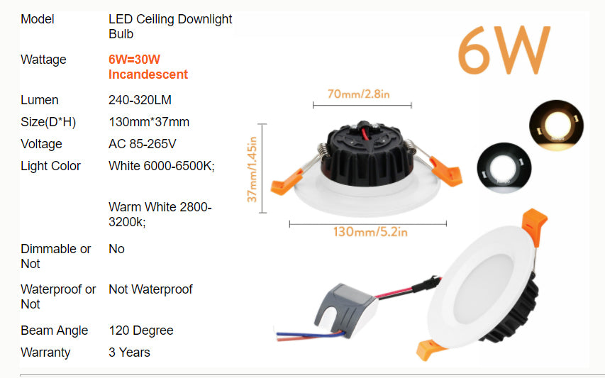 LED Recessed Ceiling Light Fixture Downlight Lamp + Driver Spotlight 6W 8W 12W 15W 27W 40W Lighting For Home Office Decoration