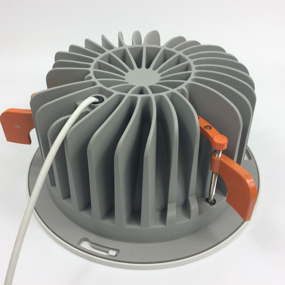 Power LED Waterproof Recessed 40W 55W Downlight Fixture 50 Beam Angle LED IP54 Lamp Security Fixed Plate