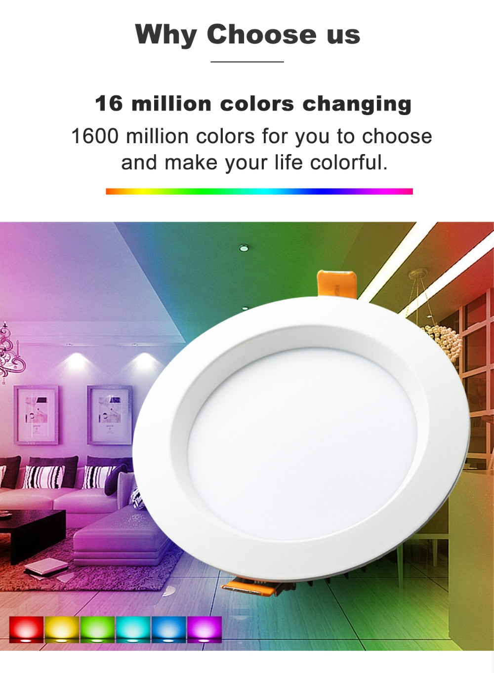 LED Downlight Smart Home Zigbee Light RGB LED Dimmable Lamp Work With Ecoh Plus Smart things LED Voice Control