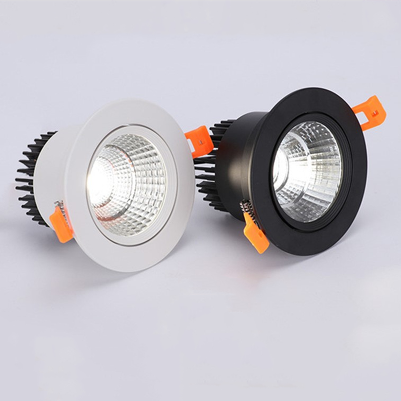 Super Bright Recessed LED Dimmable Downlight COB 3W 5W 7W 9W 12W 15W LED Ceiling Spot Light LED Ceiling Lamp AC 110V 220V