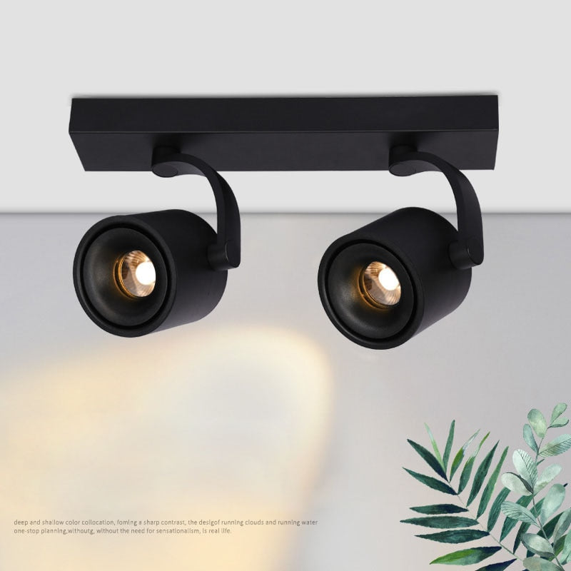 Dimmable LED Wall Mounted Downlight 2X12W 2X15W 2X20W COB Spot light Ceiling Track Lamp Surface Mounted Down light