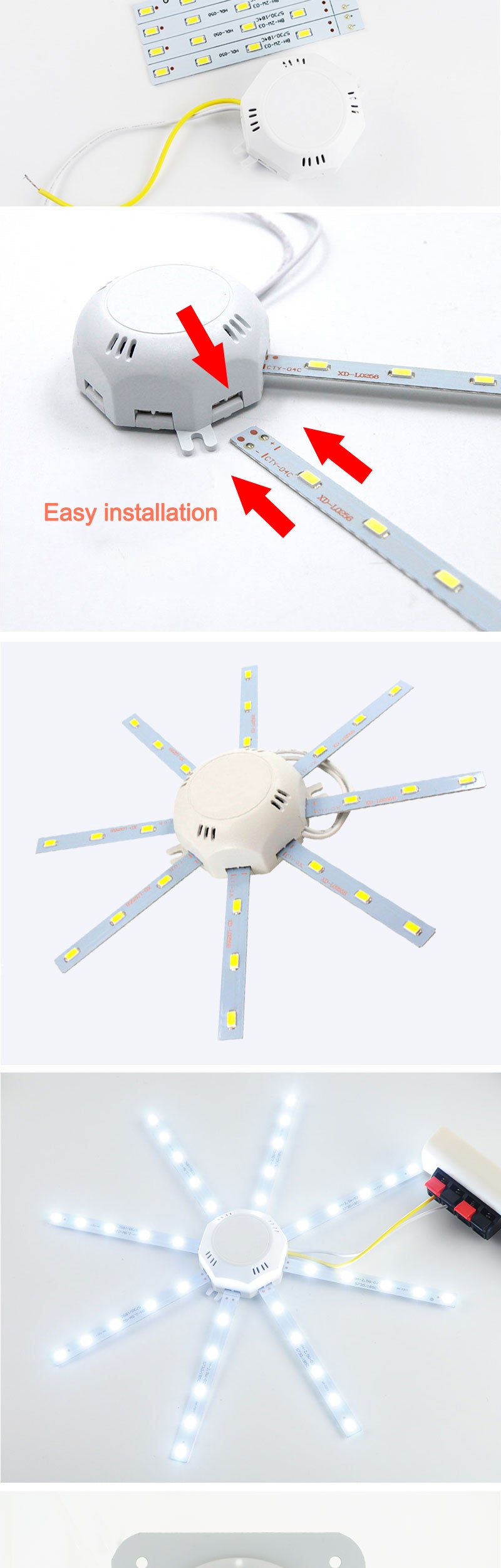 Led Downlight Accessory Octopus Magnetic plate Ring Light Led Lamp 12W 16W 20W 24W 220V For Ceiling Lamp Absorb dome Replace