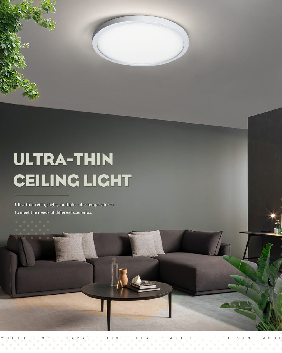 Living Room lights LED Ceiling Lamp Ultra-thin Cold White 9W 13W 18W 24W lighting fixture Ceiling Lights for Bedroom and kitchen