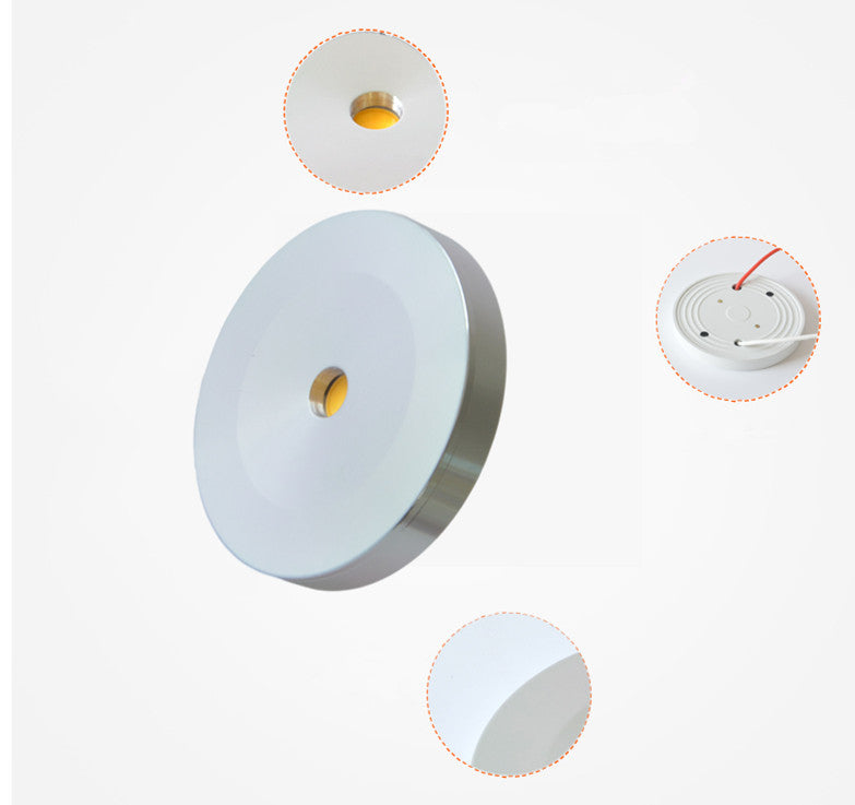 Mini LED Downlights Ultrathin 7W 220v Surface Mounted Stainless Steel Ceiling Lamp For Cabinet/Wine/Jewelry Display Lighting